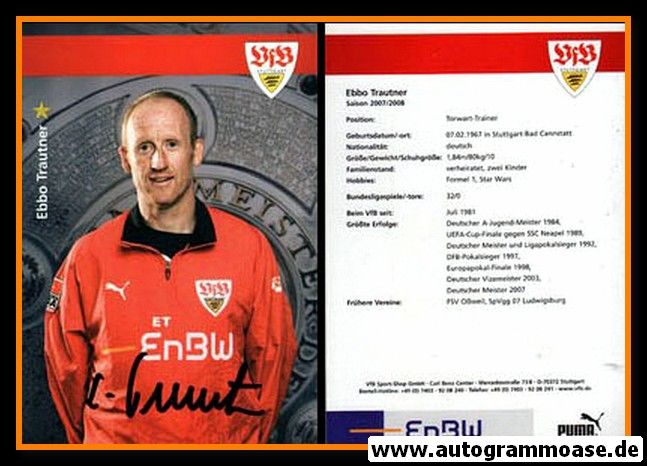 Autogramm Fussball | VfB Stuttgart | 2007 | Ebbo TRAUTNER