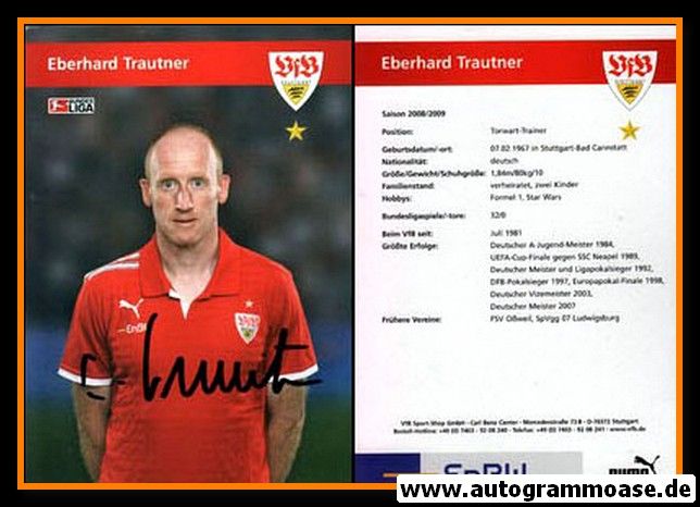 Autogramm Fussball | VfB Stuttgart | 2008 | Eberhard TRAUTNER