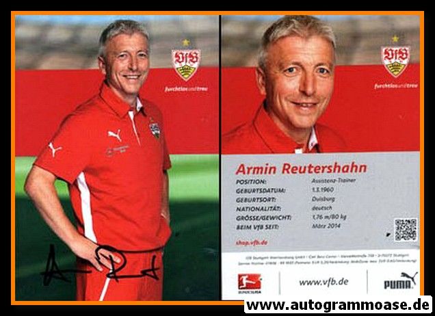 Autogramm Fussball | VfB Stuttgart | 2014 | Armin REUTERSHAHN