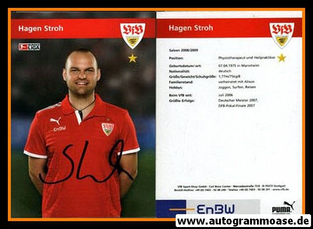 Autogramm Fussball | VfB Stuttgart | 2008 | Hagen STROH