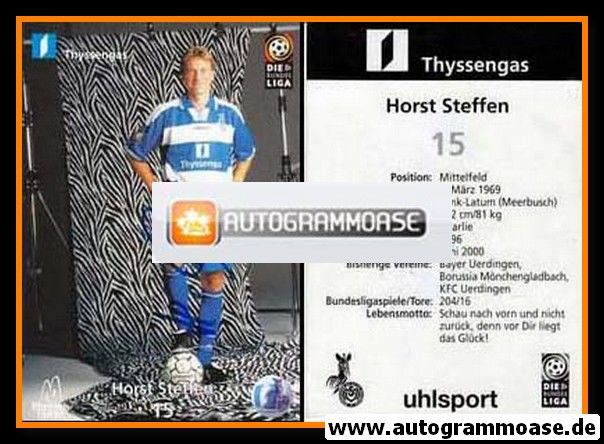 Autogramm Fussball | MSV Duisburg | 1999 | Horst STEFFEN