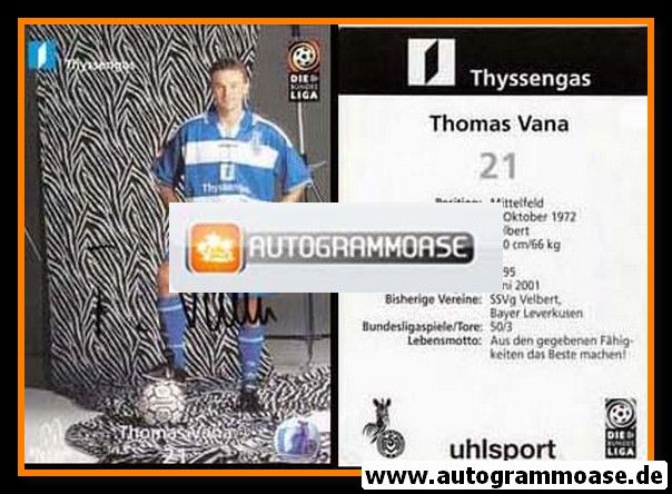 Autogramm Fussball | MSV Duisburg | 1999 | Thomas VANA