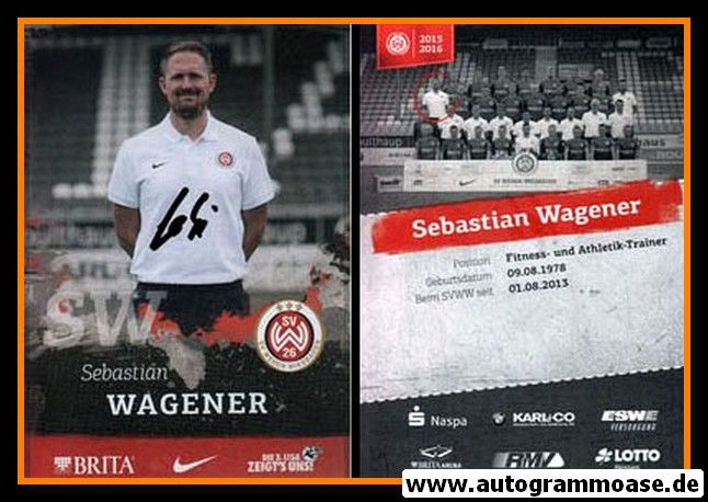 Autogramm Fussball | SV Wehen Wiesbaden | 2015 | Sebastian WAGENER