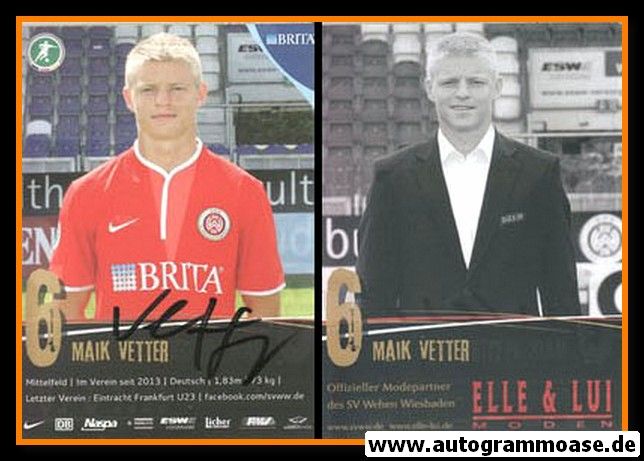 Autogramm Fussball | SV Wehen Wiesbaden | 2013 | Maik VETTER