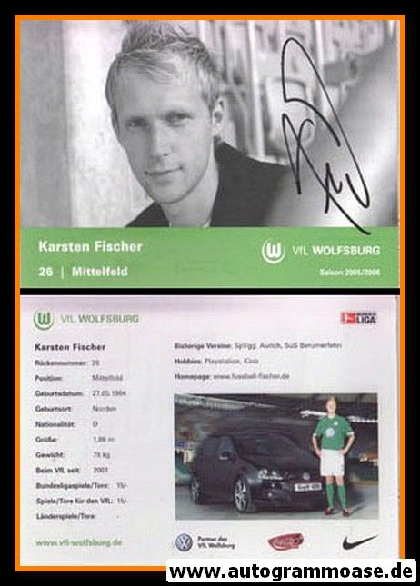 Autogramm Fussball | VfL Wolfsburg | 2005 | Karsten FISCHER