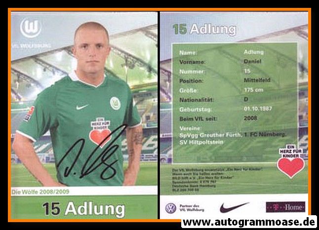 Autogramm Fussball | VfL Wolfsburg | 2008 | Daniel ADLUNG