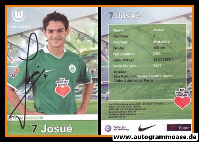 Autogramm Fussball | VfL Wolfsburg | 2008 | JOSUE