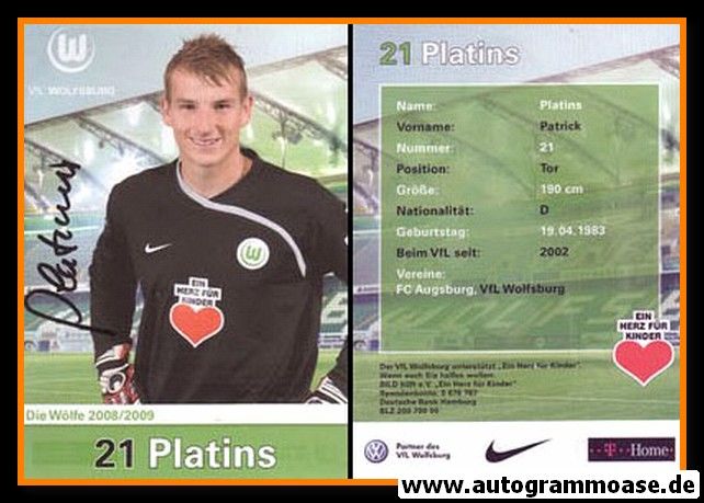 Autogramm Fussball | VfL Wolfsburg | 2008 | Patrick PLATINS