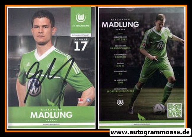 Autogramm Fussball | VfL Wolfsburg | 2012 | Alexander MADLUNG