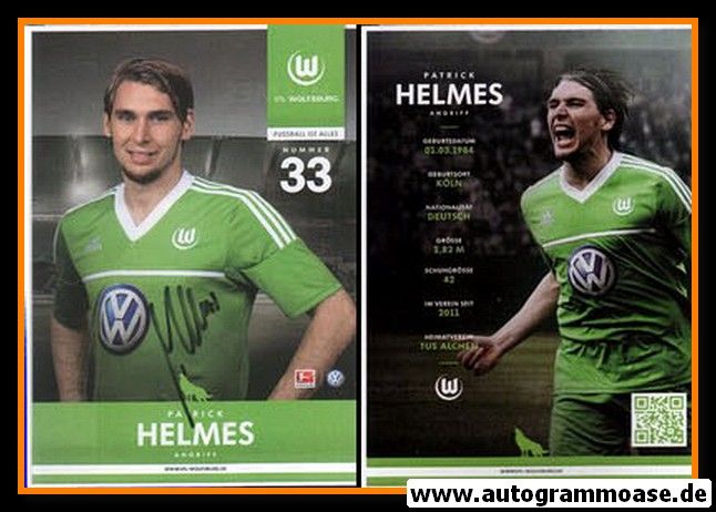 Autogramm Fussball | VfL Wolfsburg | 2012 | Patrick HELMES