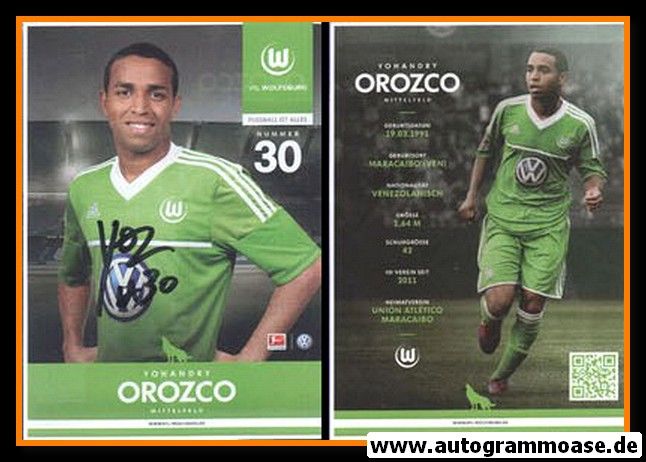 Autogramm Fussball | VfL Wolfsburg | 2012 | Yohandry OROZCO