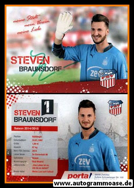 Autogramm Fussball | FSV Zwickau | 2014 | Steven BRAUNSDORF