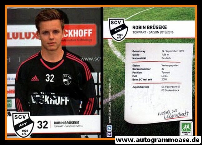 Autogramm Fussball | SC Verl | 2015 | Robin BRÜSEKE
