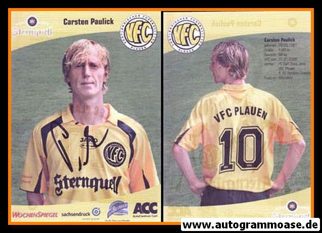 Autogramm Fussball | VFC Plauen | 2008 | Carsten PAULICK