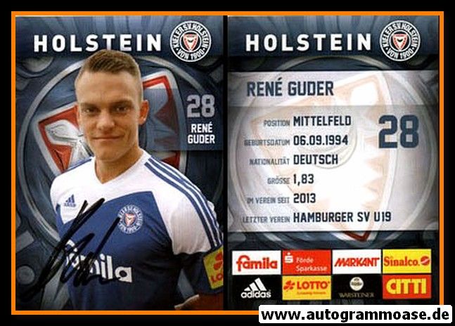 Autogramm Fussball | Holstein Kiel | 2014 | Rene GUDER