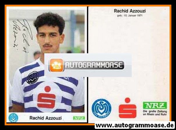 Autogramm Fussball | MSV Duisburg | 1989 | Rachid AZZOUZI