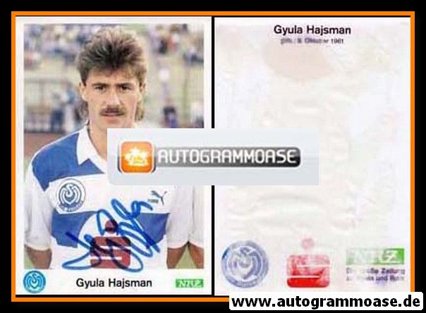 Autogramm Fussball | MSV Duisburg | 1989 | Gyula HAJSMAN