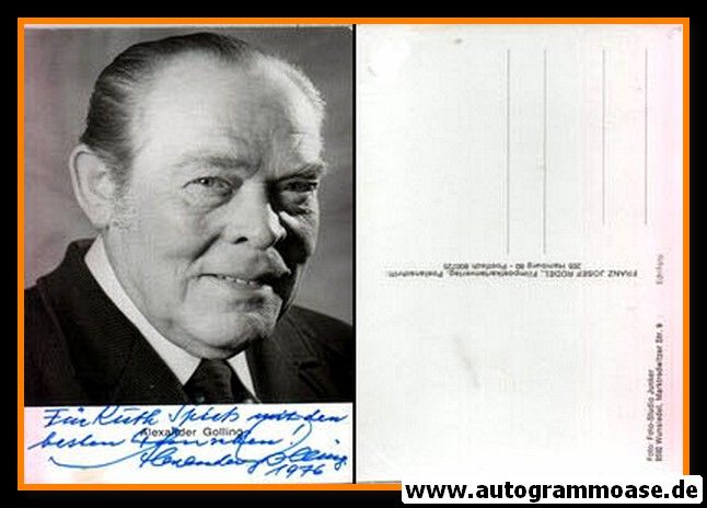 Autogramm Schauspieler | Alexander GOLLING | 1970er (Portrait SW Rüdel) 2