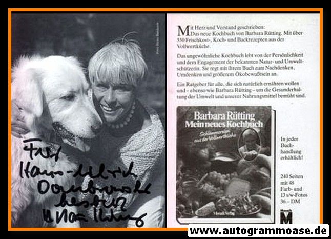 Autogramm Schauspieler | Barbara RÜTTING | 1980er (Portrait SW Mosaik)