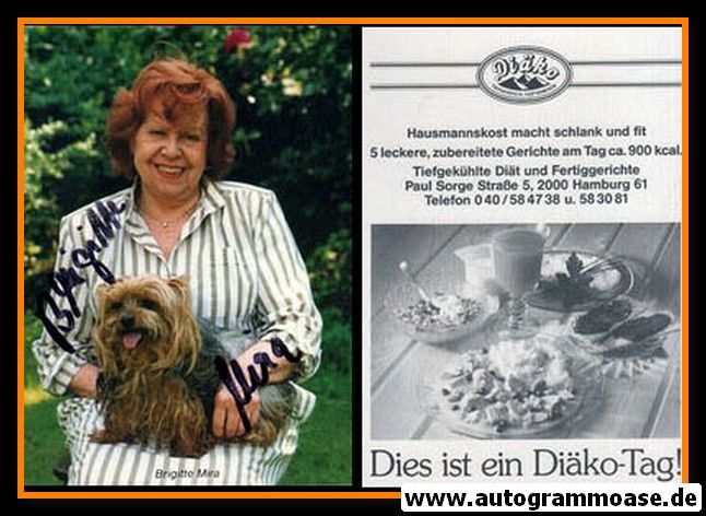 Autogramm Schauspieler | Brigitte MIRA | 1980er (Portrait Color Diäko) 2