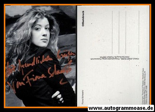Autogramm Schauspieler | Fiona SCHWARTZ | 1990er (Portrait SW Rüdel) Haas