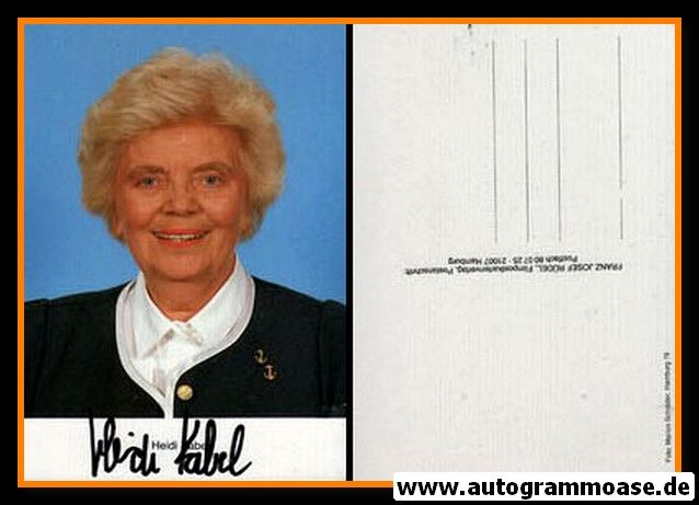 Autogramm Schauspieler | Heidi KABEL | 1980er (Portrait Color Rüdel) 1