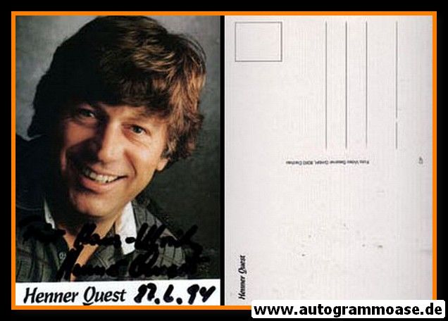 Autogramm Schauspieler | Henner QUEST | 1990er (Portrait Color Sessner)