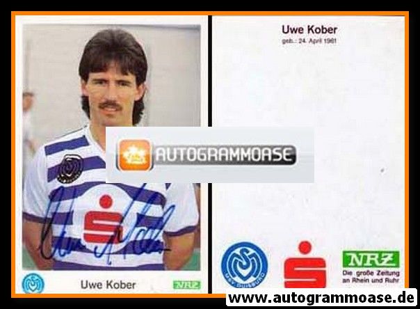 Autogramm Fussball | MSV Duisburg | 1989 | Uwe KOBER