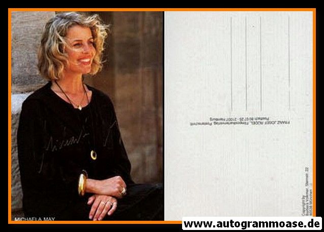 Autogramm Schauspieler | Michaela MAY | 1990er (Portrait Color Rüdel)