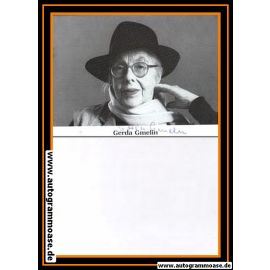 Autogramm Schauspieler | Gerda GMELIN | 1980er (Portrait SW)