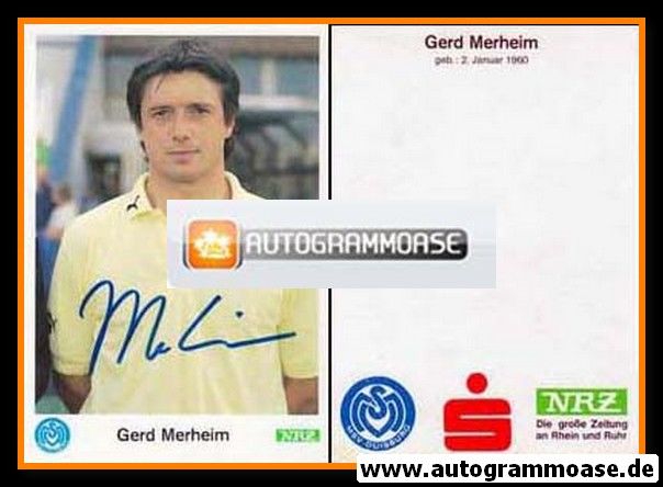 Autogramm Fussball | MSV Duisburg | 1989 | Gerd MERHEIM