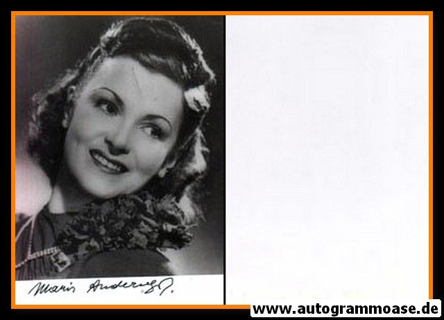 Autogramm Schauspieler | Maria ANDERGAST | 1940er Foto (Portrait SW)