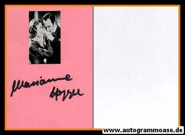 Autograph Schauspieler | Marianne HOPPE