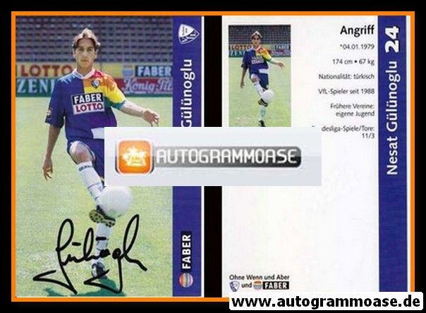 Autogramm Fussball | VfL Bochum | 1997 | Nesat G&Uuml;L&Uuml;NOGLU