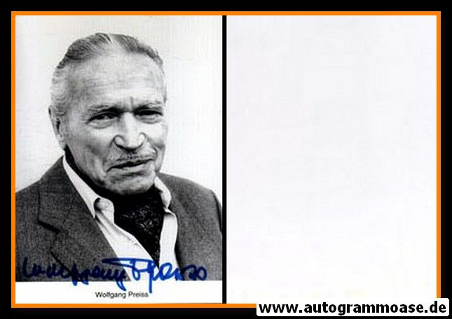 Autogramm Schauspieler | Wolfgang PREISS | 1980er (Portrait SW Schlapper)