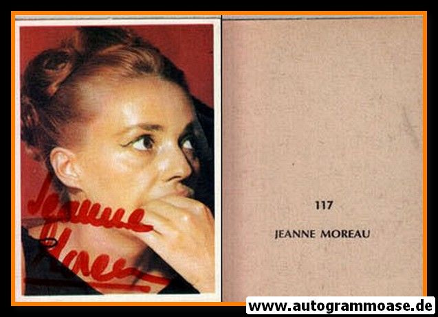 Autogramm Film (Frankreich) | Jeanne MOREAU | 1960er Sabi (Portrait Color)