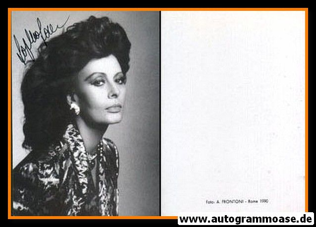 Autogramm Film (Italien) | Sophia LOREN | 1990 (Portrait SW Frontoni) 1