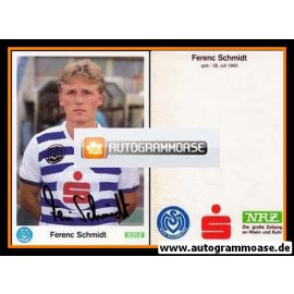 Autogramm Fussball | MSV Duisburg | 1989 | Ferenc SCHMIDT