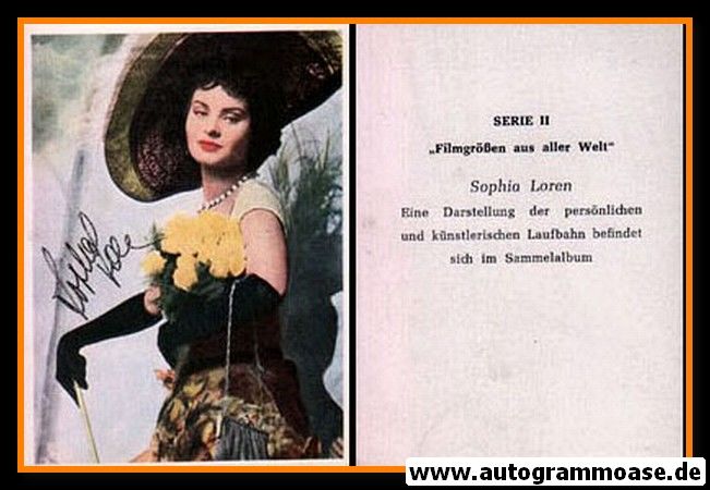 Autogramm Film (Italien) | Sophia LOREN | 1960er Sabi (Portrait Color)