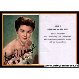 Autogramm Film (USA) | Esther WILLIAMS | 1960er Sabi (Portrait Color)