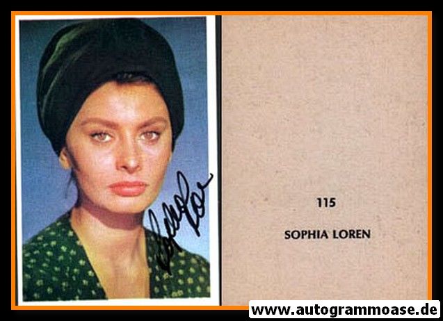 Autogramm Film (Italien) | Sophia LOREN | 1970er Sabi (Portrait Color)