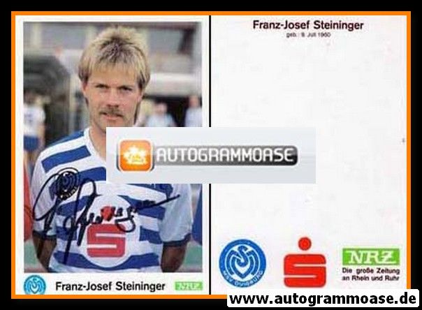 Autogramm Fussball | MSV Duisburg | 1989 | Franz-Josef STEININGER
