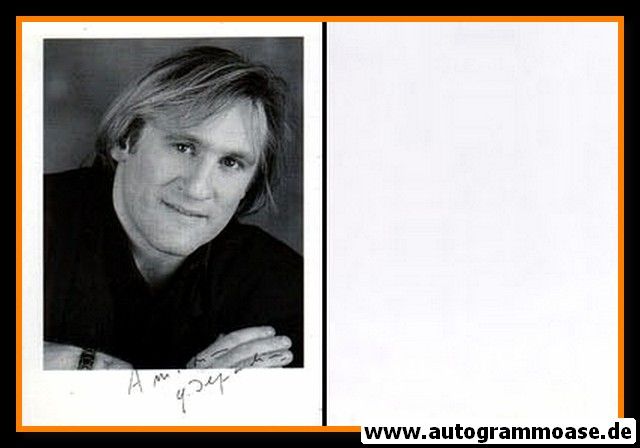 Autogramm Film (FR) | Gerard DEPARDIEU | 1990er Druck (Portrait SW)