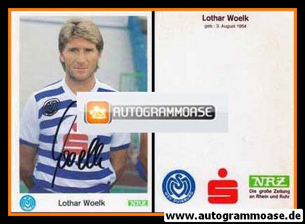 Autogramm Fussball | MSV Duisburg | 1989 | Lothar WOELK