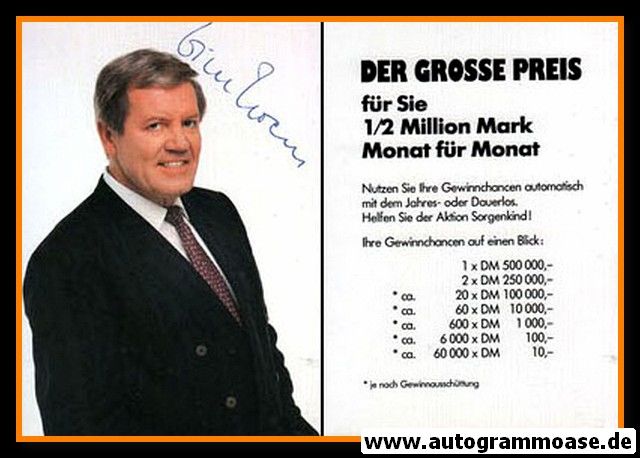Autogramm TV | ZDF | Wim THOELKE | 1980er "Der Grosse Preis" (Portrait Color) 