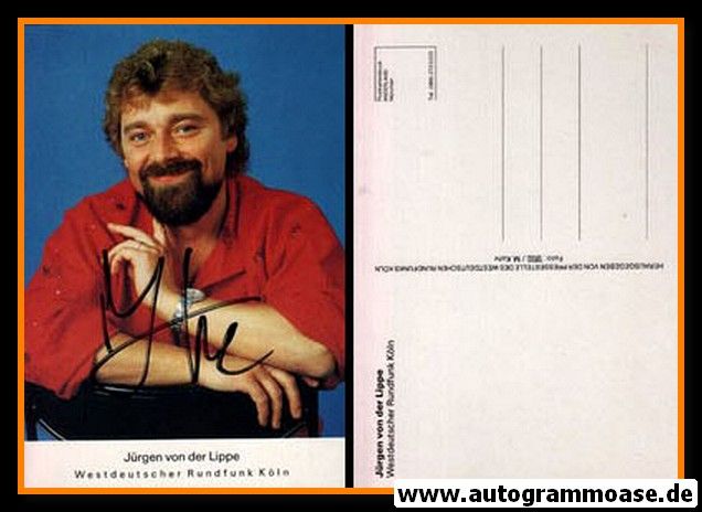 Autogramm TV | WDR | Jürgen VON DER LIPPE | 1990er (Portrait Color) 