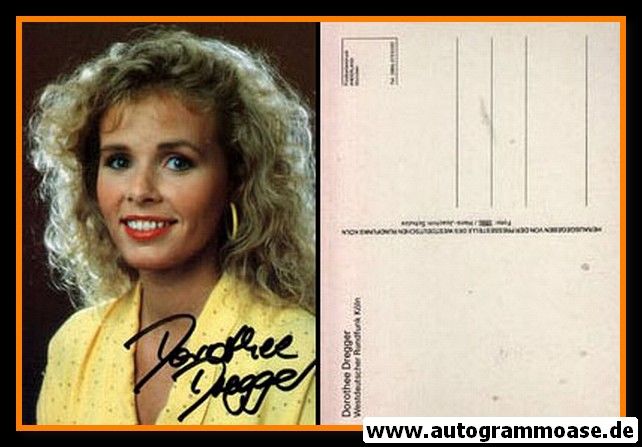Autogramm TV | WDR | Dorothee DREGGER | 1990er (Portrait Color) 