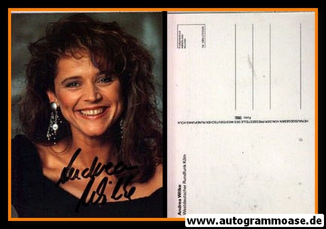 Autogramm TV | WDR | Andrea WILKE | 1990er (Portrait Color)