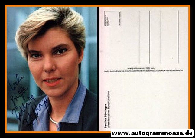 Autogramm TV | WDR | Bettina BÖTTINGER | 1990er (Portrait Color) 