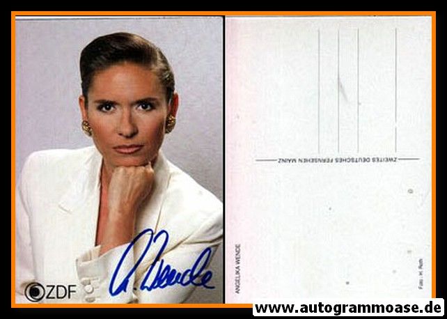Autogramm TV | ZDF | Angelika WENDE | 1990er (Portrait Color) Roth